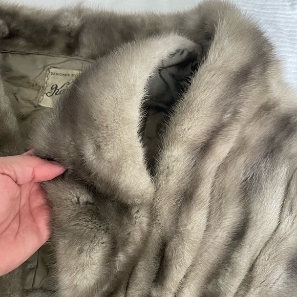 Emba Cerulean Blue Mink Bolero Stole - Picture 9 of 14